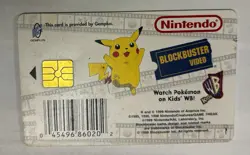 Squirtle Pokemon Snap Station Vintage Blockbuster Video Chip Card 1999 - Image 2