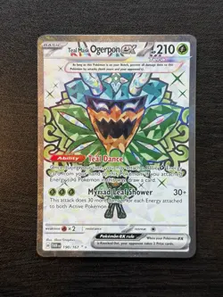 Teal Mask Ogerpon ex 190/167 Pokemon Twilight Masquerade Full Art Ultra Rare NM - Image 1