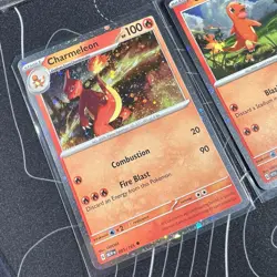 Pokemon TCG Charmeleon 005/165 Charmander 004/165 Cosmos Holo Promo SET NM - Image 2