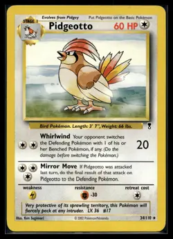 Pokemon Legendary Collection 34/110 Pidgeotto NM - Image 1