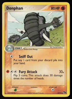 Donphan 008/017 POP Series 3 Pokemon TCG MP - LP - Image 1