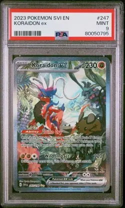 2023 Pokemon Scarlet & Violet KORAIDON EX Full Art #247 MINT PSA 9 - Image 1