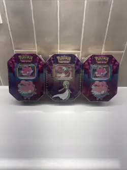 RARE - BRAND NEW - SEALED POKEMON TCG BLISSEY & GARDEVOIR TIN 3X LOT - 2019 - Image 1
