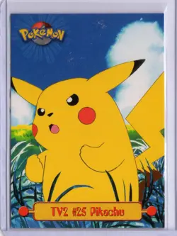 Pokemon Topps TV Pikachu TV2 Blue Logo - Image 1