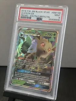 2018 Pokemon Celebration Tin LEAFEON GX SM146 Promo PSA 9 Mint - Image 1