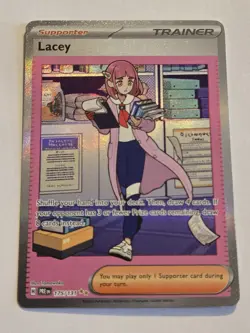 Lacey 175/131 Sv: Prismatic Evolutions SIR Full Art Trainer Pokemon TCG - Image 1