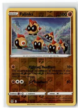 2022 Sword & Shield - Lost Origin Falinks #110 Basic/Common Reverse Holo - Image 1