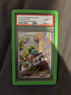 Pokemon TCG Bulbasaur PSA 10 GEM MINT Illustration Stellar Crown Rare 143/142 - Image 1