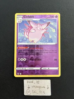 Pokemon Vivid Voltage - Clefable - 064/185 - Reverse Holo - M/NM - Image 1