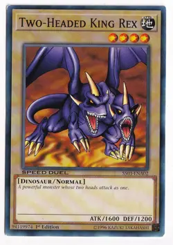 Yu-Gi-Oh! Speed Duel Two-Headed King Rex Common SS03-ENA02 Lightly Played 1st - Image 1