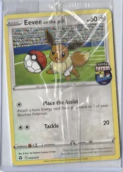 2020 Eevee On The Ball 002/005 Futsal Promo UK Exclusive Pokemon Card Sealed - Image 1