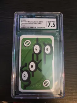 2019 Pokemon Playing Cards Pokemon Pocket Uno Skip Green Unown - Image 2