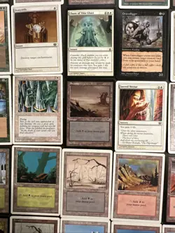 VINTAGE MTG Lot of 80 Cards 1990s Basic Lands & Old School Commons + BONUS! - Image 5