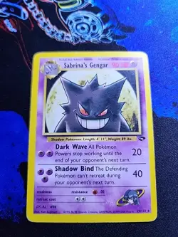 Pokemon TCG Sabrina's Gengar Card 29/132 Gym Challenge Unlimited MP - Image 1