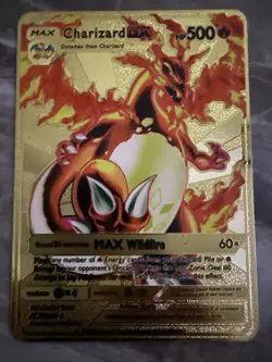 Charizard DX HP500 Gold Metal Pokemon Card-Collectible Gift Display！COOL - Image 1