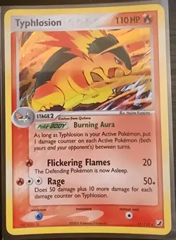 Pokemon Card - Typhlosion 17/115 Ex Unseen Forces Holo Rare Lp - Image 1