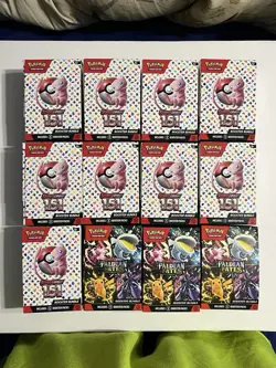 ?LOT 12x Pokemon Booster Bundles 151 & Paldean Fates EMPTY Boxes NO PACKS/CARDS - Image 1