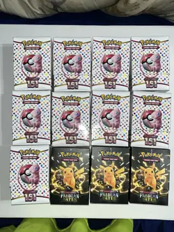 ?LOT 12x Pokemon Booster Bundles 151 & Paldean Fates EMPTY Boxes NO PACKS/CARDS - Image 4