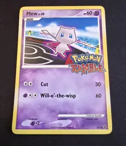 Mew 10/16 Rare Pokemon Rumble Card Set Exclusive Promo 2009 Nintendo MP - Image 1