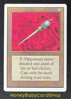 MTG Unlimited Edition 1993 Disrupting Scepter NM/LP+ Card 2ED Rare 93/94 - Image 2