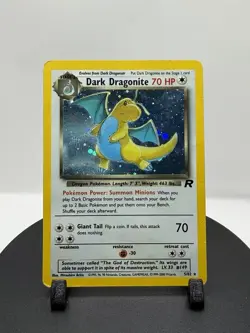 Dark Dragonite Holo Rare 5/82 Team Rocket WOTC Vintage Pokemon Card MP HP - Image 1