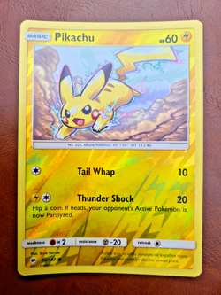 Pikachu 40/147 Reverse Holo Pokemon Card Burning Shadows - Image 1