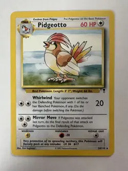 Pokemon Card - Pidgeotto - 34/110 - NM - Legendary Collection - Image 1