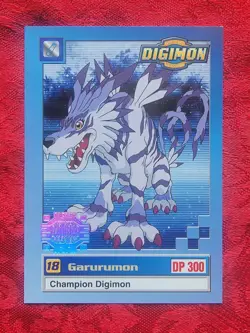 Digimon Trading Card Animated Series 1 Garurumon 20 of 34 Exclusive - Image 1