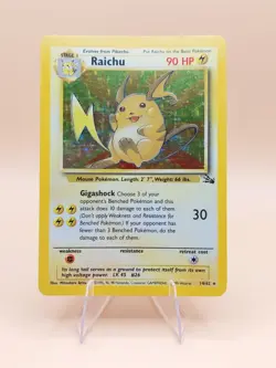 Raichu Holo Rare Fossil 14/62 Pokemon Card - WOTC 1999 (1 of 2) - Image 1