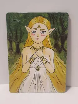 Hand Painted Altered Art - Forest- Zelda - MTG - TCG - Image 1