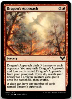 MTG Dragon's Approach C Strixhaven: School of Mages 97 LP - Image 1