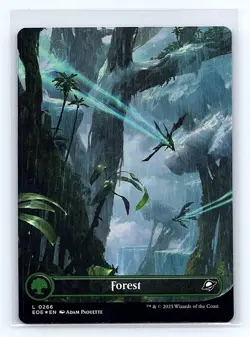 Edge of Eternities #266 Forest (0266) (Borderless) Foil Land - Image 1