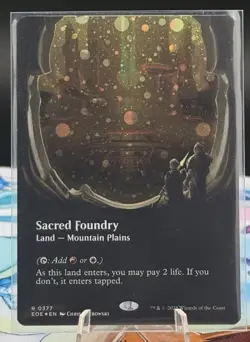 Sacred Foundry Borderless Galaxy Foil - EOE 0377 - NM - MTG Magic - Image 1