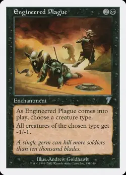 7th Edition MTG 1 Engineered Plague Magic - Image 1
