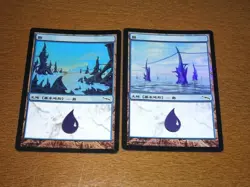 FOIL Lands lot Mirrodin Japanese x10 mtg SP,MP [FC] C - Image 3
