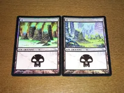 FOIL Lands lot Mirrodin Japanese x10 mtg SP,MP [FC] C - Image 4