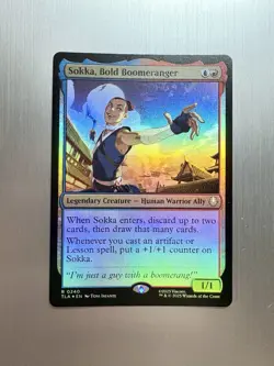 Sokka, Bold Boomeranger - 240 - MTG Avatar: The Last Airbender - Rare - FOIL - Image 1