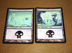 FOIL Lands lot Mirrodin Japanese x10 mtg SP,MP [FC] A - Image 4