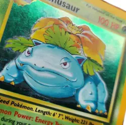 1999 Venusaur 15/102 Base Set Unlimited Holo Rare Pokemon TCG MP - Image 5