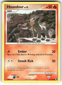 Houndour Great Encounters Common Pokemon Moderately played - Image 1