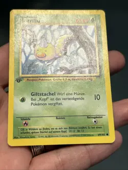 Pokemon TCG Weedle (Hornliu) Base Set 69/102 1st Edition Common GERMAN- MP - Image 2