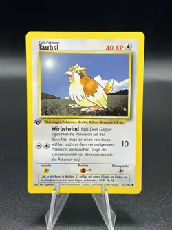 Pokemon TCG Pidgey (Taubsi) Base Set 57/102 1st Edition GERMAN LP/MP XH1 - Image 1