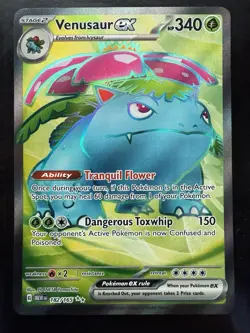 Pokemon Venusaur ex Scarlet & Violet 151 182/165 Holo Ultra Rare Full Art (NM) - Image 1
