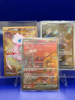 Pokemon TCG 151 UPC Promo Set Mew 053, Mewtwo 052, Metal Mew 205 New Sealed M - Image 1