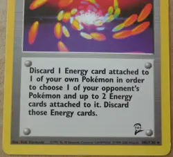 Super Energy Removal 108/130 Rare Non-Holo Base 2 Set Pokemon Trainer NM - Image 3