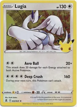 Pokemon Lugia Holo Rare Celebrations 022/025 NM Englisch - Image 1