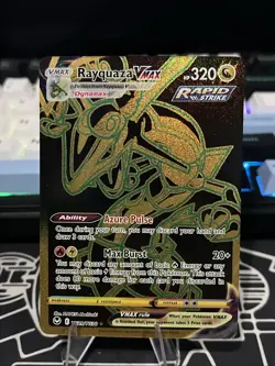 Pokemon TCG Rayquaza Vmax TG29/TG30 Silver Tempest Trainer Gallery Secret NM - Image 1