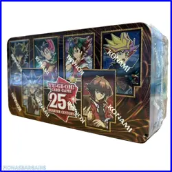 YuGiOh Dueling Heroes Tin 1st Edition 2023 25th Anniversary Mega Tin * New * - Image 1
