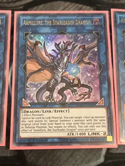 Yugioh 3x Armillyre, the Starleader Dragon DUOV-EN029 Duel Overload 1st Edition - Image 2