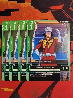 Gundam Card Game 4x Char Aznable - ST03-011 - NM/Mint - English - Playset - Image 1